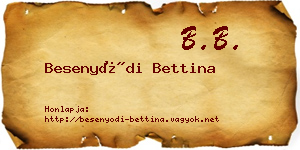 Besenyődi Bettina névjegykártya